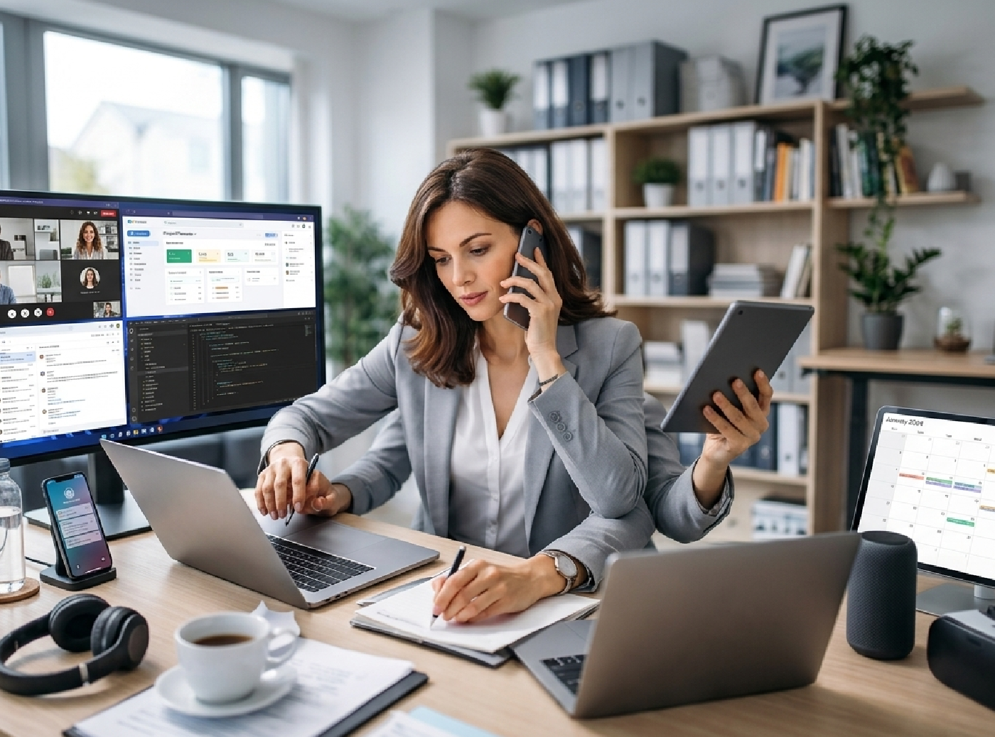 Arbeitsplatz Multitasking